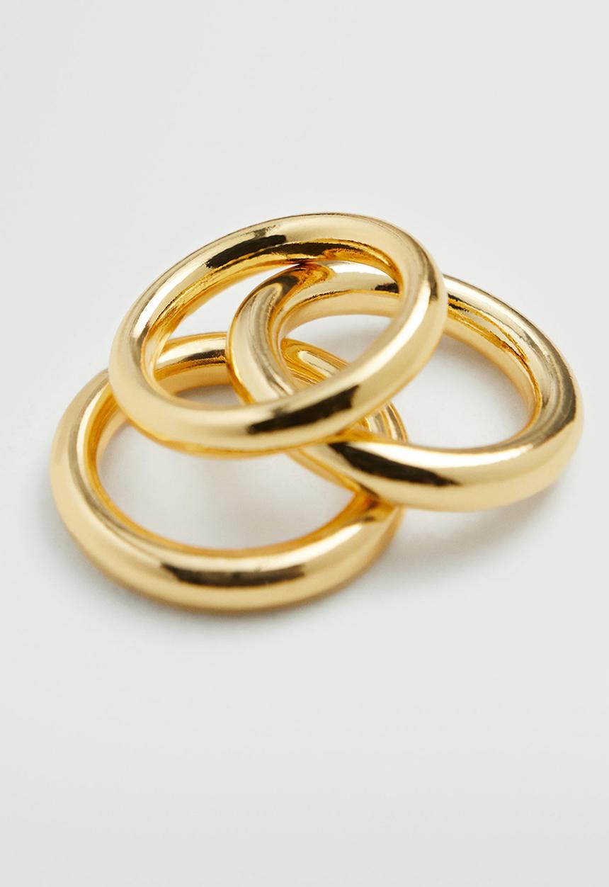 MANGO - Metal ring set - gold