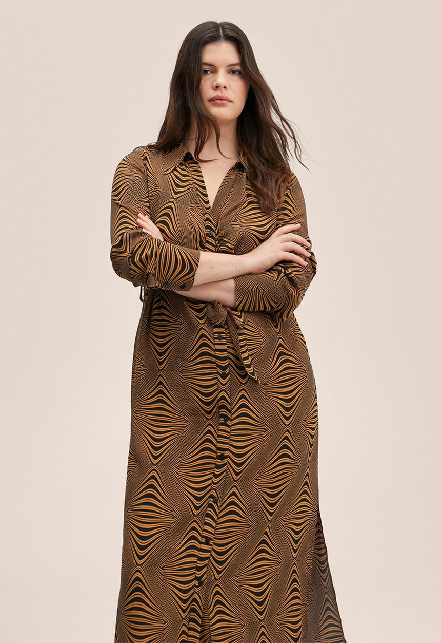 MANGO - Plus dress leona - ochre