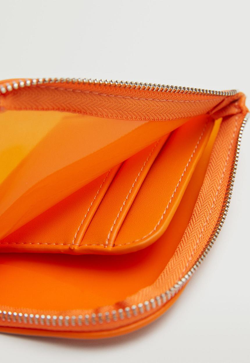 MANGO - Transparent card holder - orange