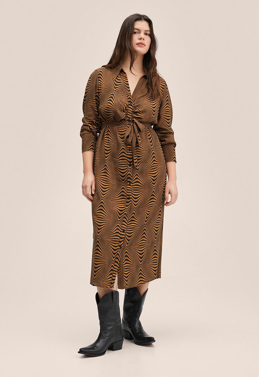 MANGO - Plus dress leona - ochre