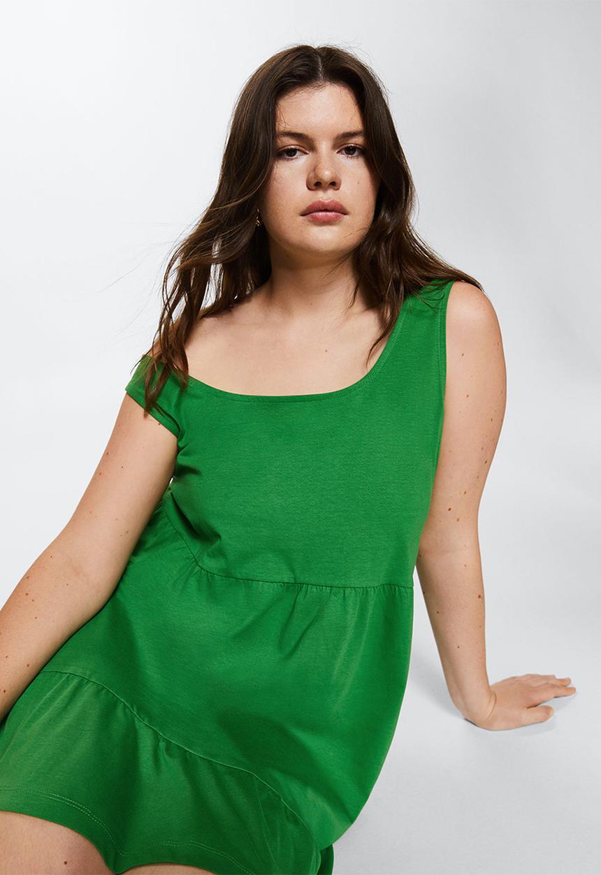MANGO - Plus Dress maroto2 - green