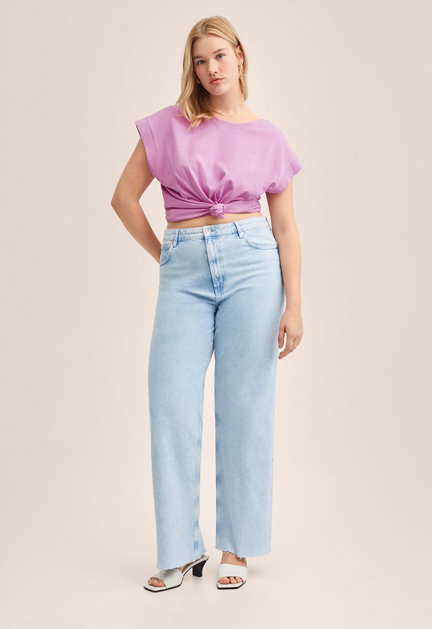 MANGO - Plus T-shirt sol - light pastel purple