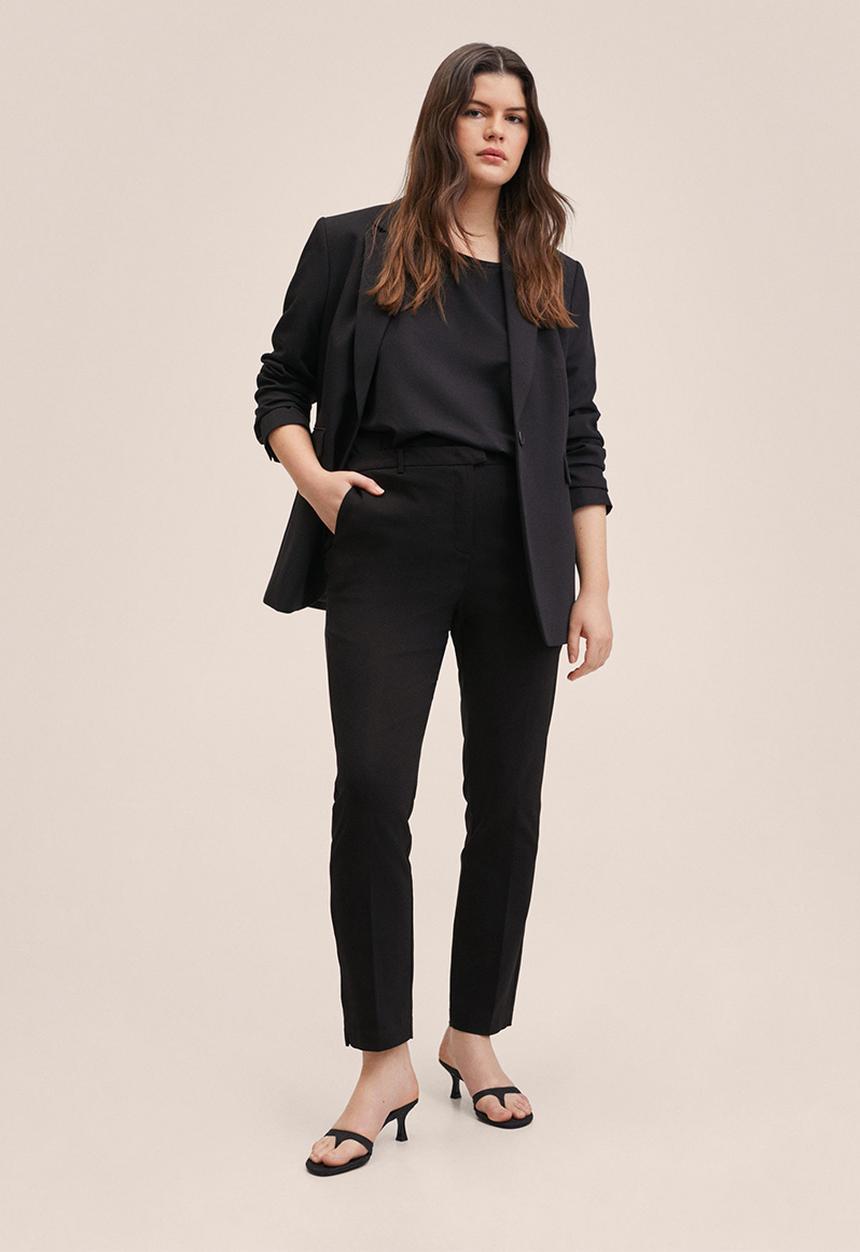 MANGO - Plus trousers cola - black