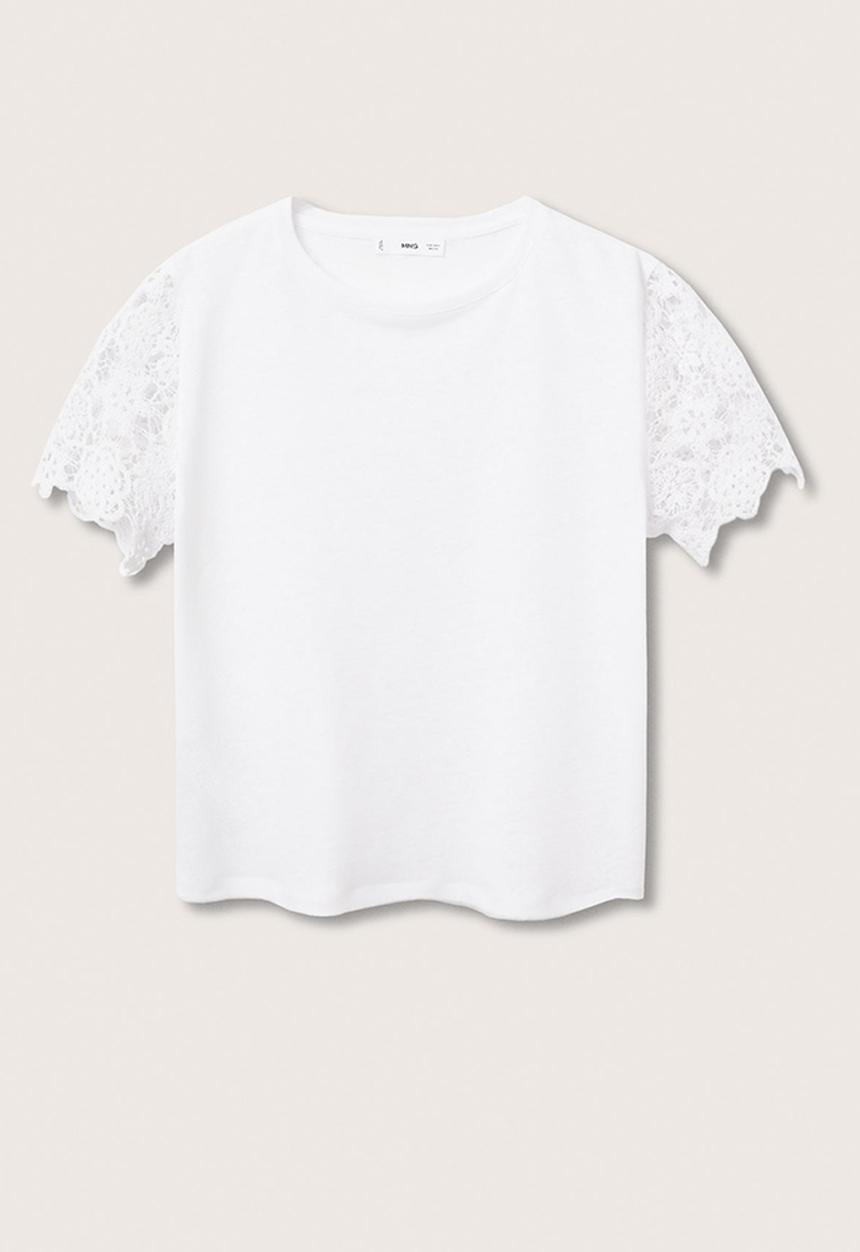 MANGO - Plus T-shirt manga - white