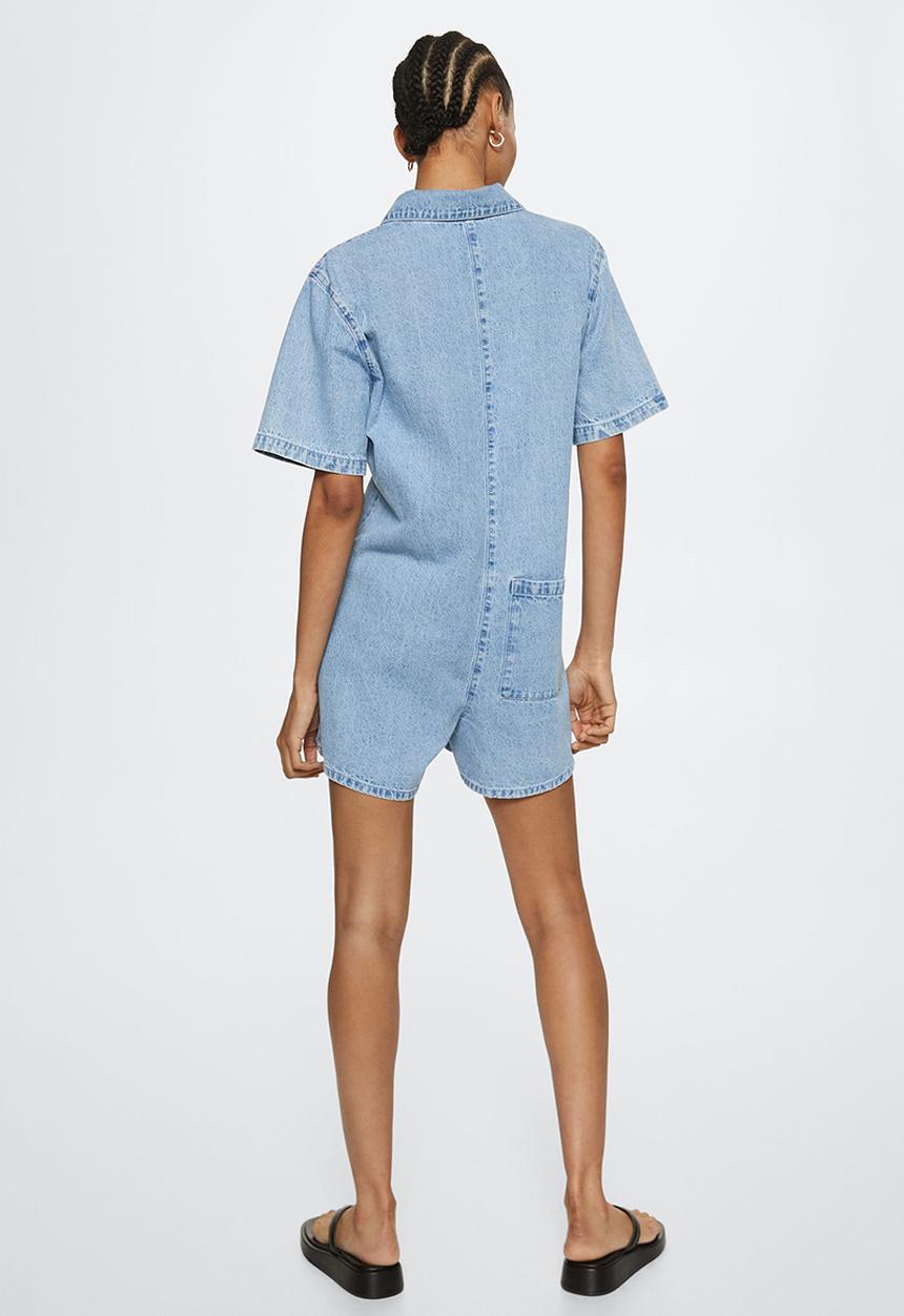 MANGO - Playsuit delaila - open blue