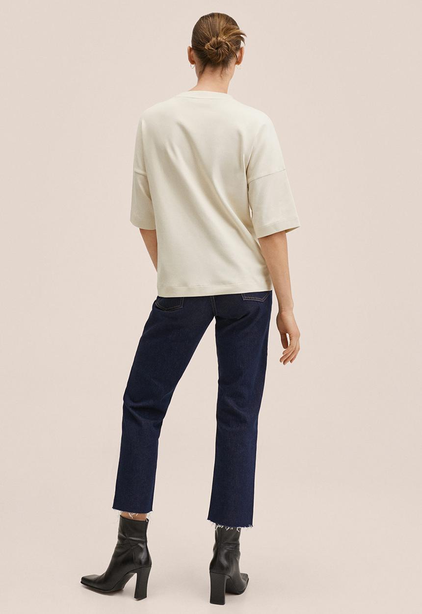 MANGO - T-shirt sita2 - light pastel brown