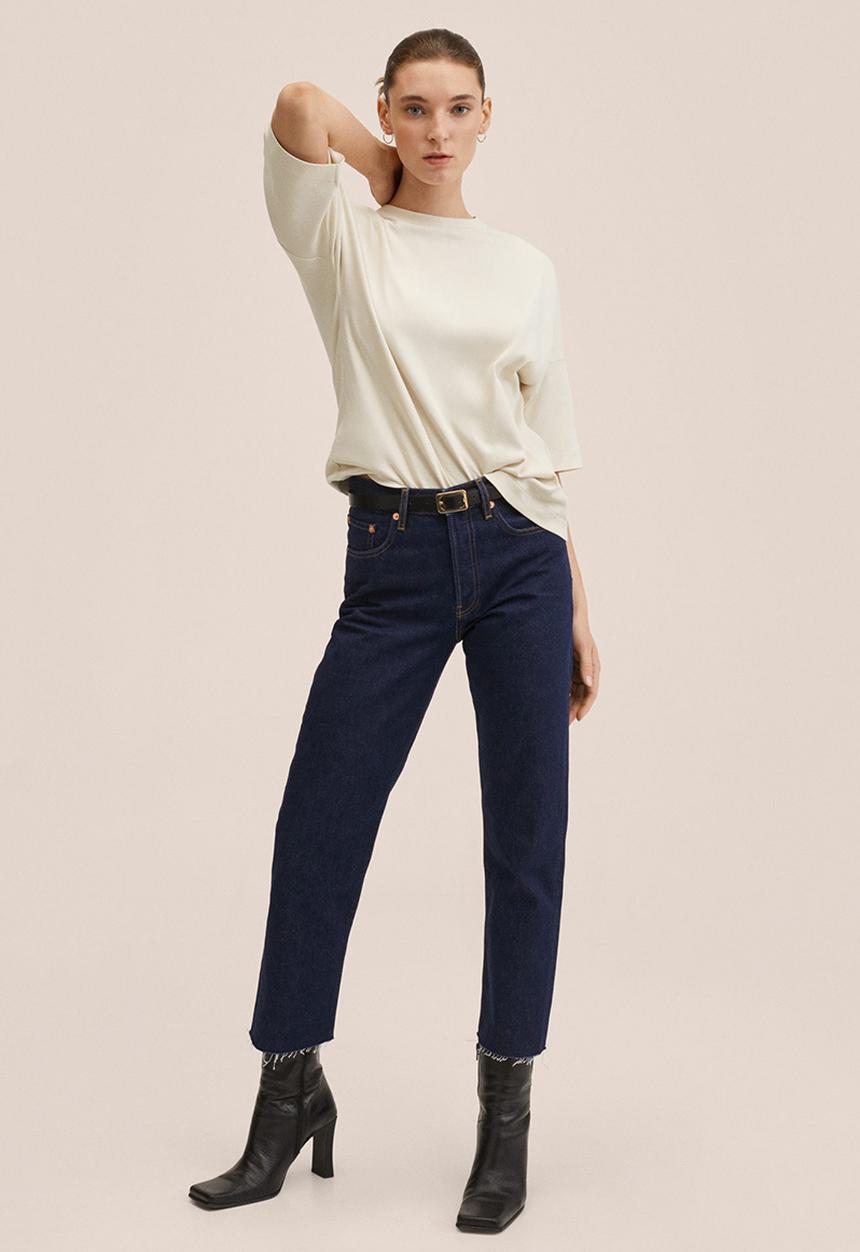 MANGO - T-shirt sita2 - light pastel brown