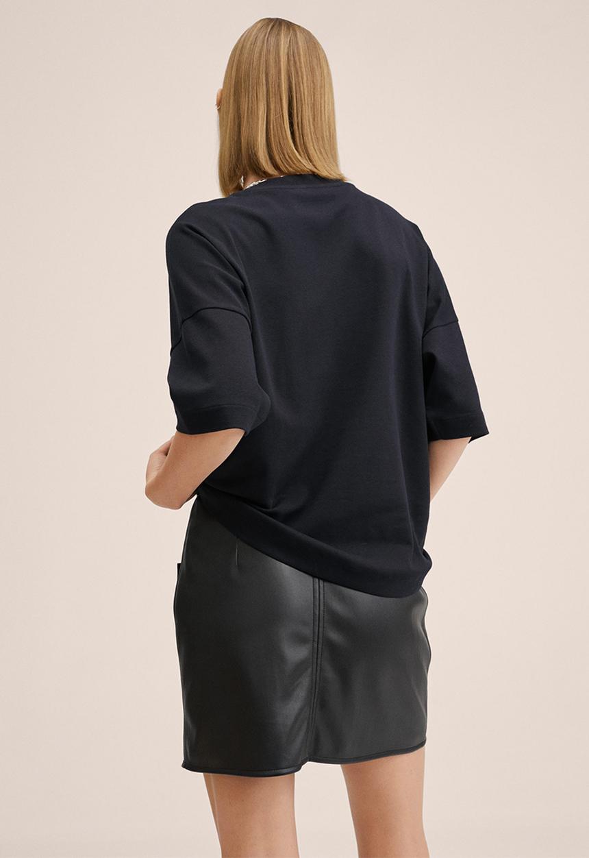 MANGO - T-shirt sita2 - black