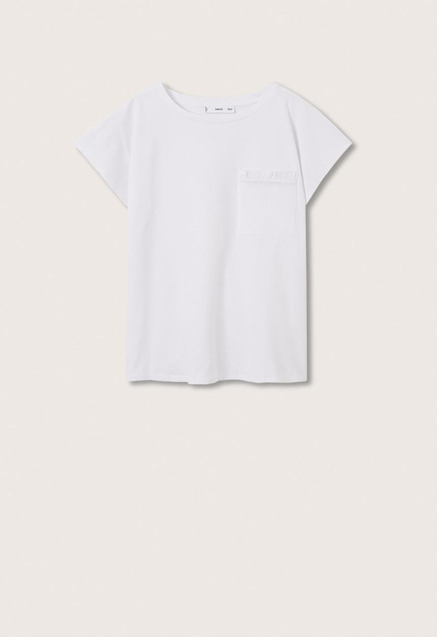 MANGO - T-shirt menta - white