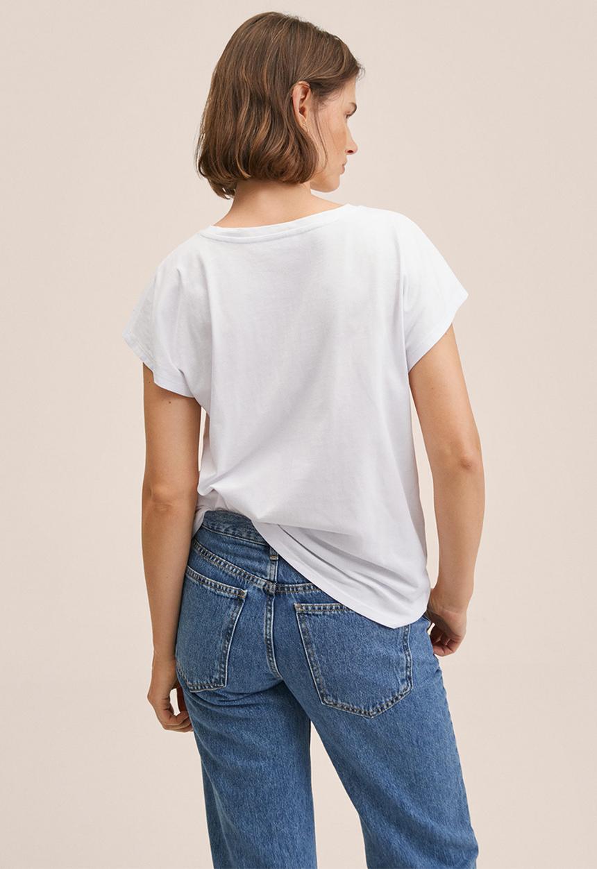 MANGO - T-shirt menta - white
