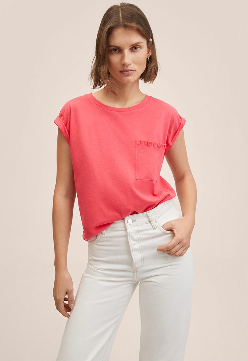 MANGO - T-shirt menta - bright pink