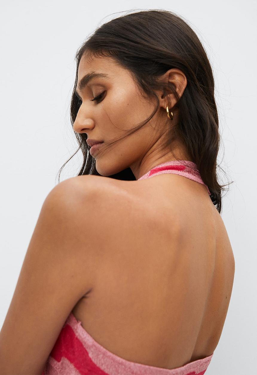 MANGO - Dress cuellar - pink