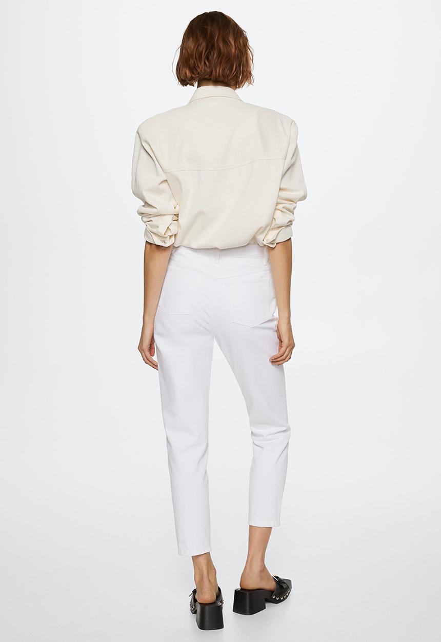 MANGO - Jeans mom80 - white