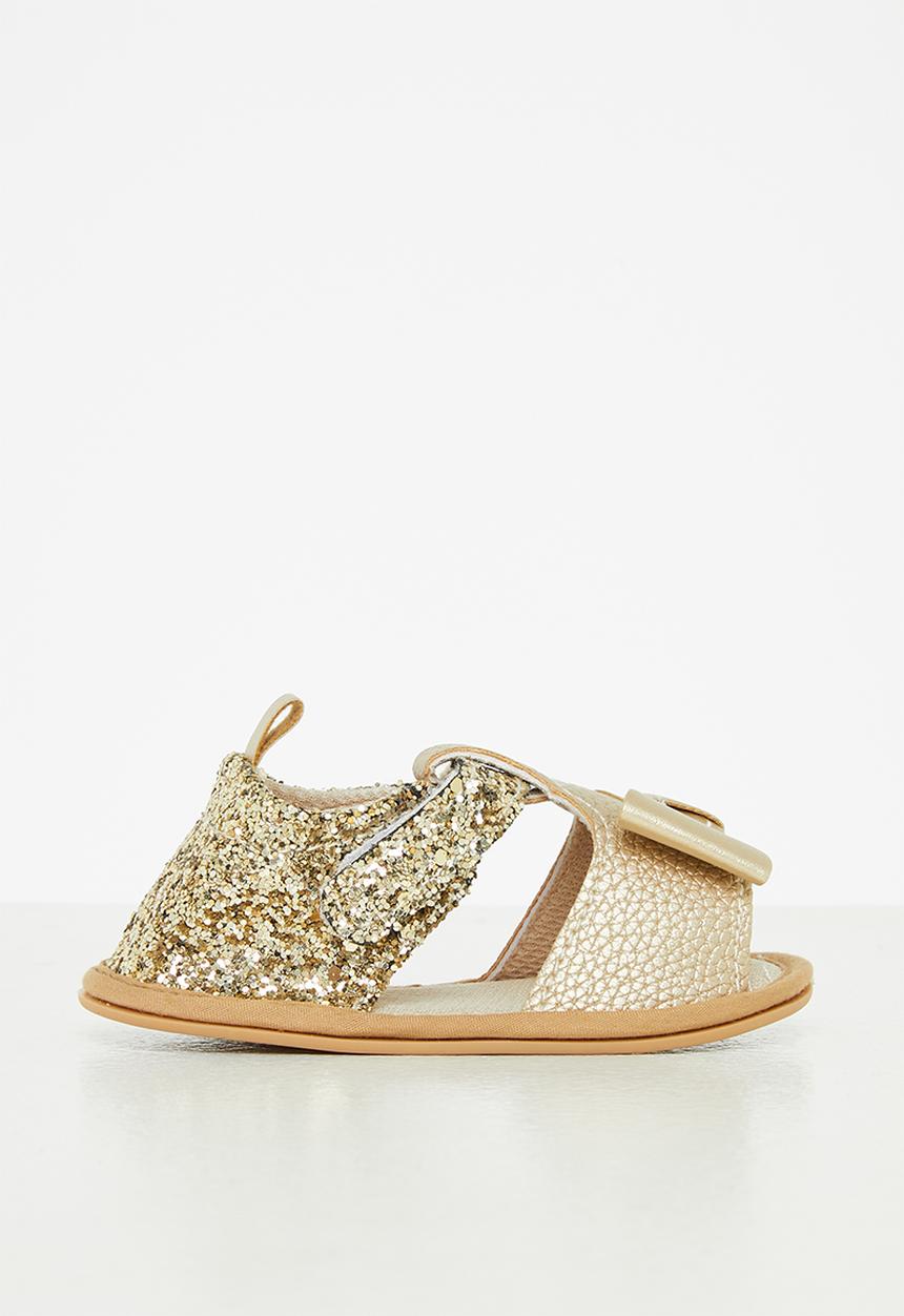 Pop Candy - Baby bow sandal - gold
