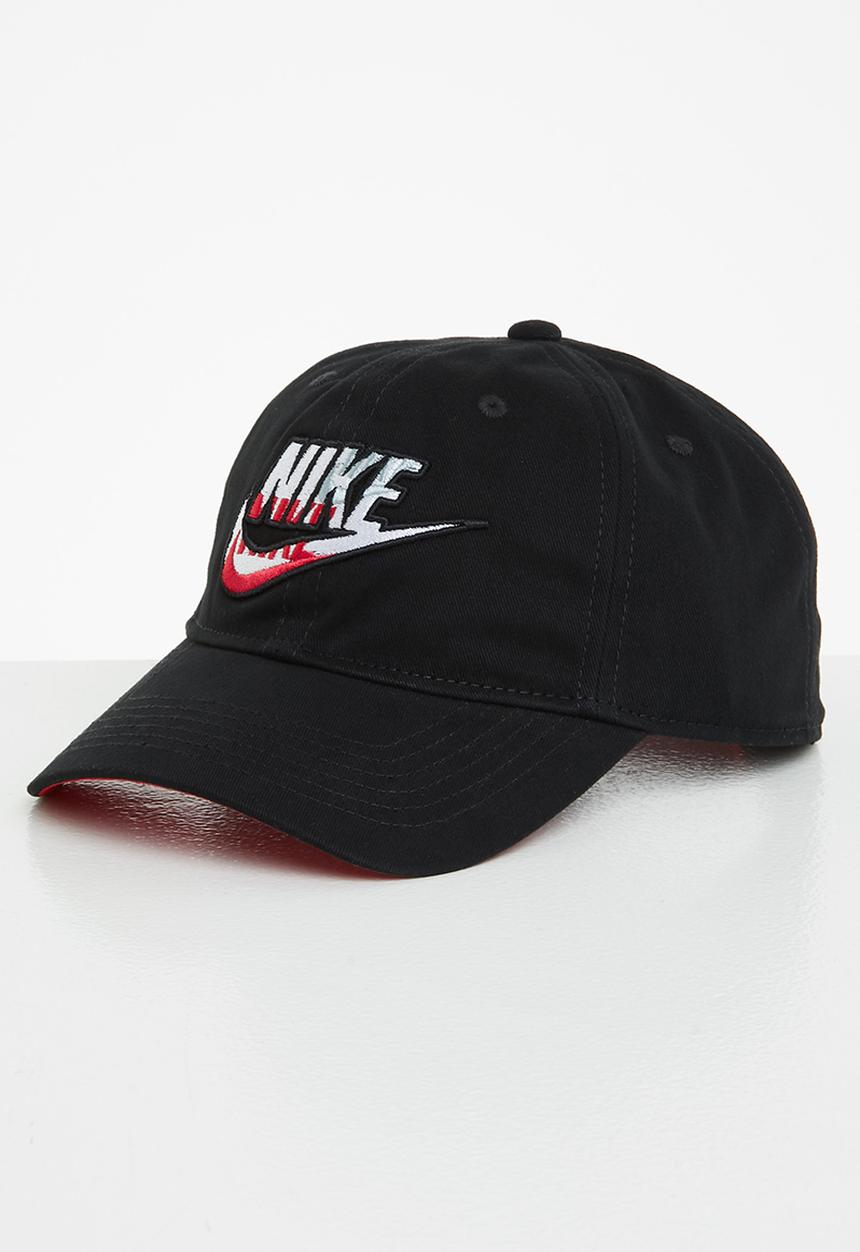 Nike - Futura mesh up curve brim cap - black & red