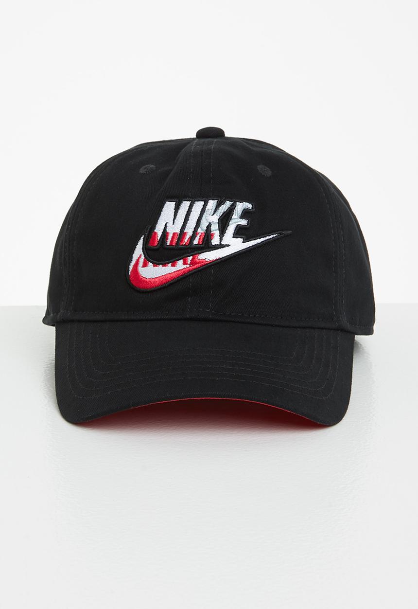 Nike - Futura mesh up curve brim cap - black & red