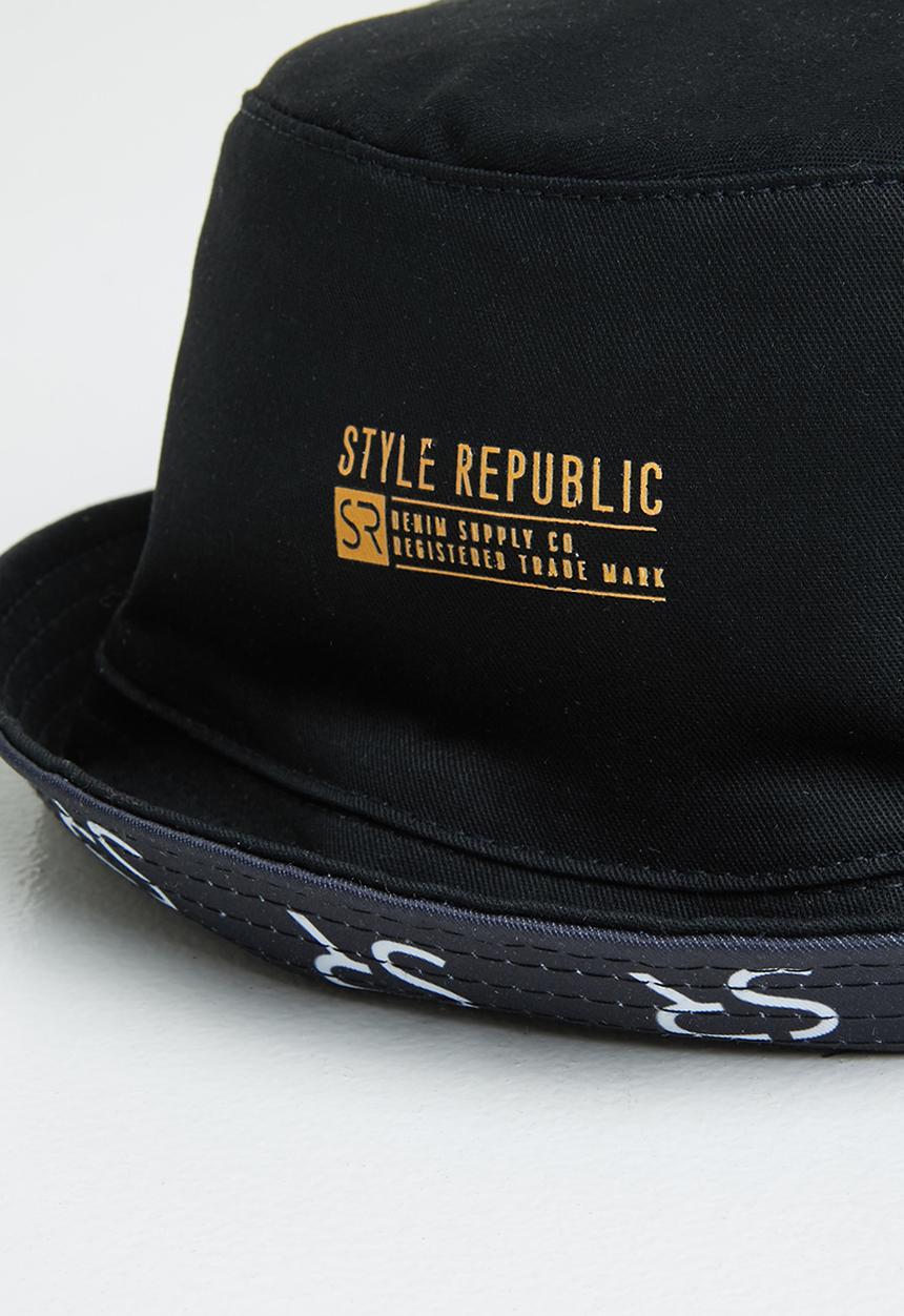 STYLE REPUBLIC - Austin reversible bucket hat - black