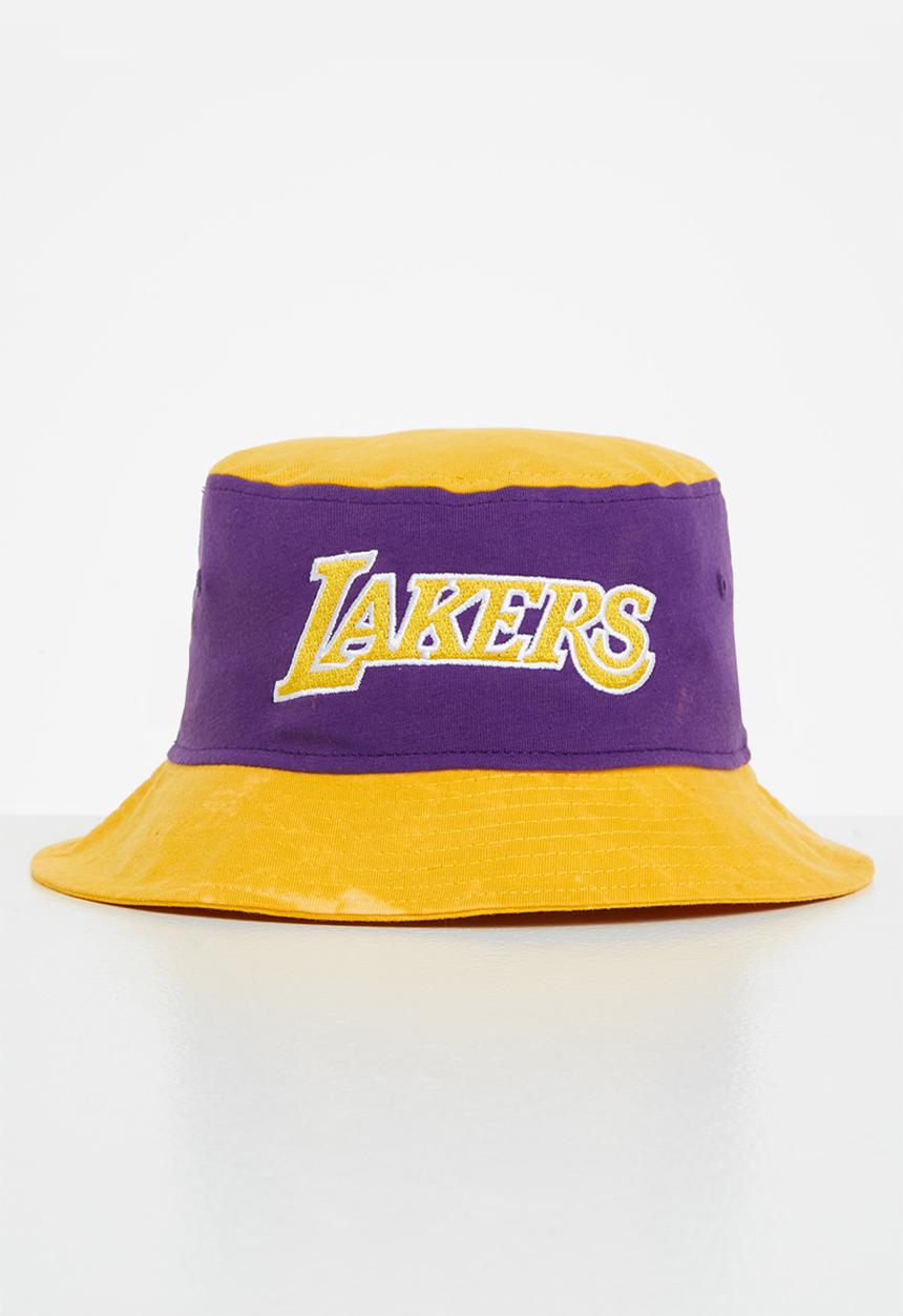 New Era - Washed pack tapered bucket - purple & yellow