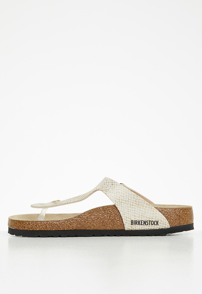 Birkenstock - Gizeh micro fiber regular  - shiny python eggshell