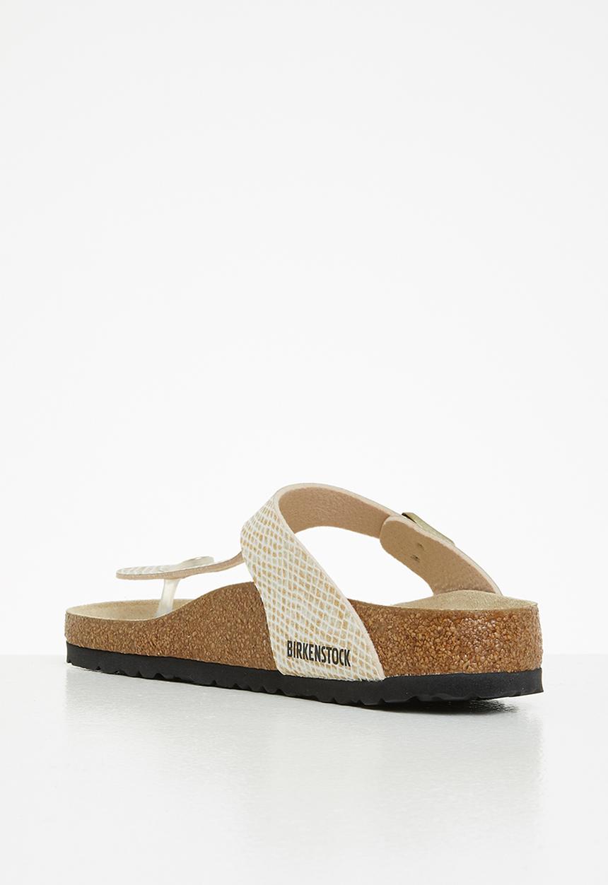 Birkenstock - Gizeh micro fiber regular  - shiny python eggshell