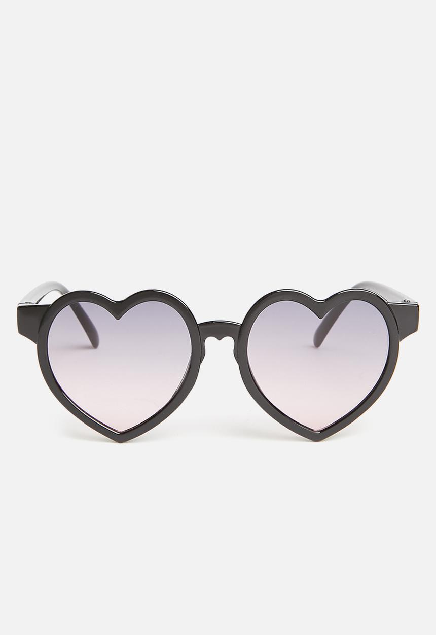 Rebel Republic - Girls heart sunglasses - black