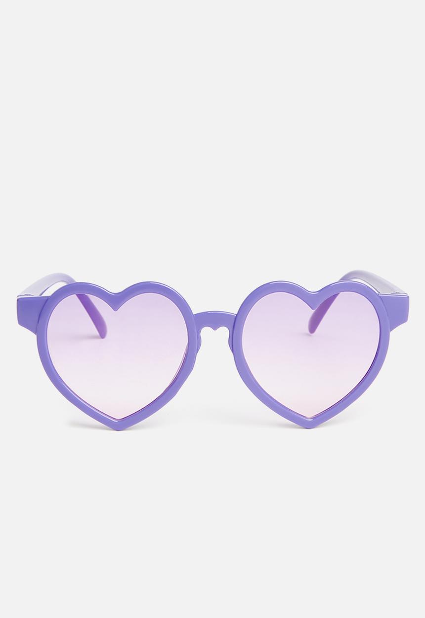 Rebel Republic - Girls heart sunglasses - purple