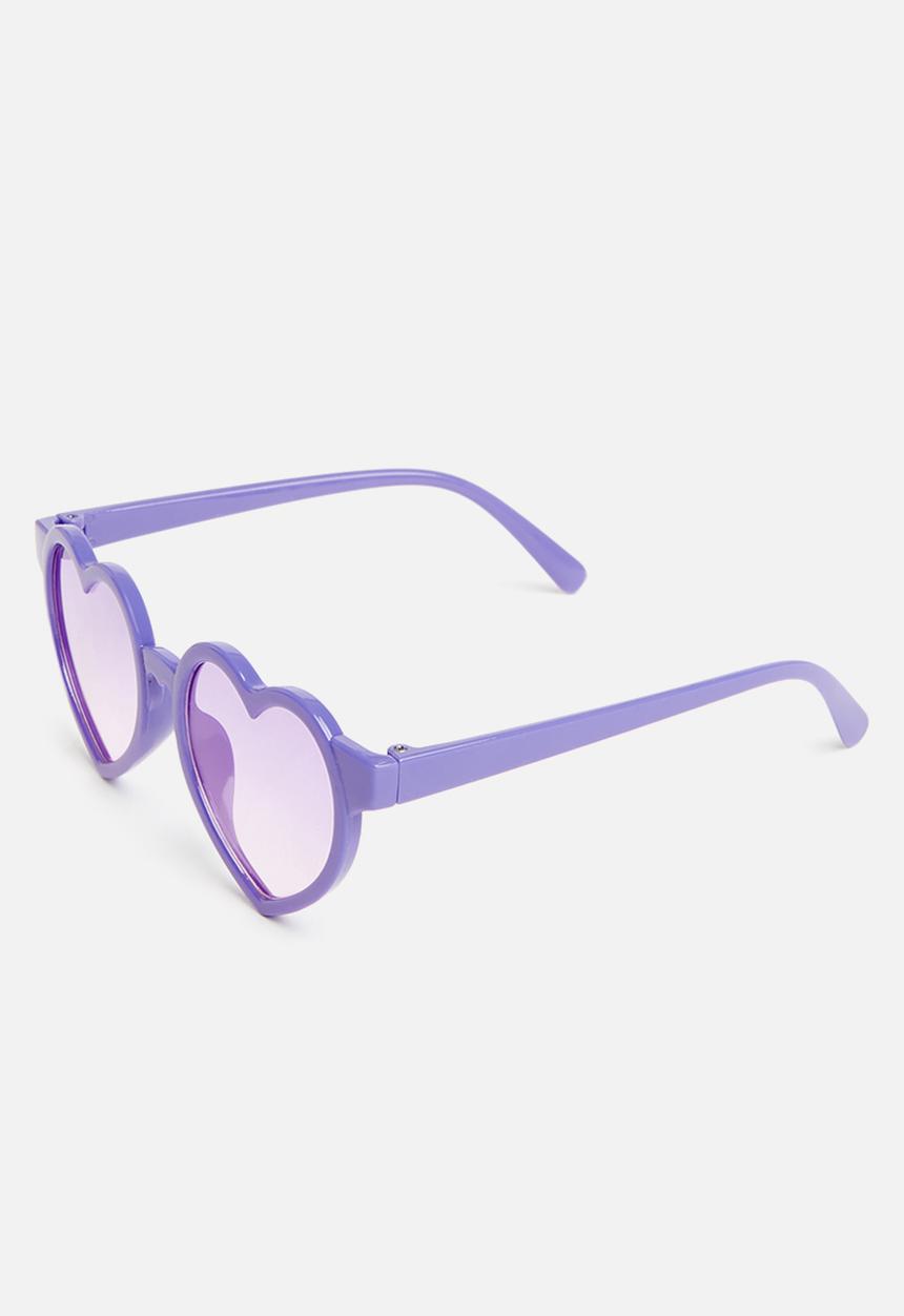 Rebel Republic - Girls heart sunglasses - purple