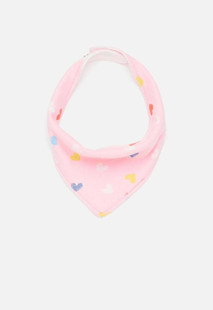 Pop Candy - Rainbow 3 pack bibs - pink & white 