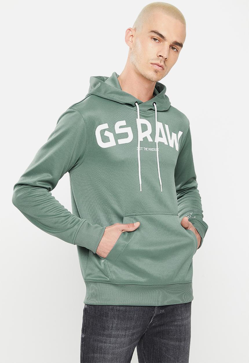 G-STAR - Gsraw gr hoodie sw long sleeve - grey moss