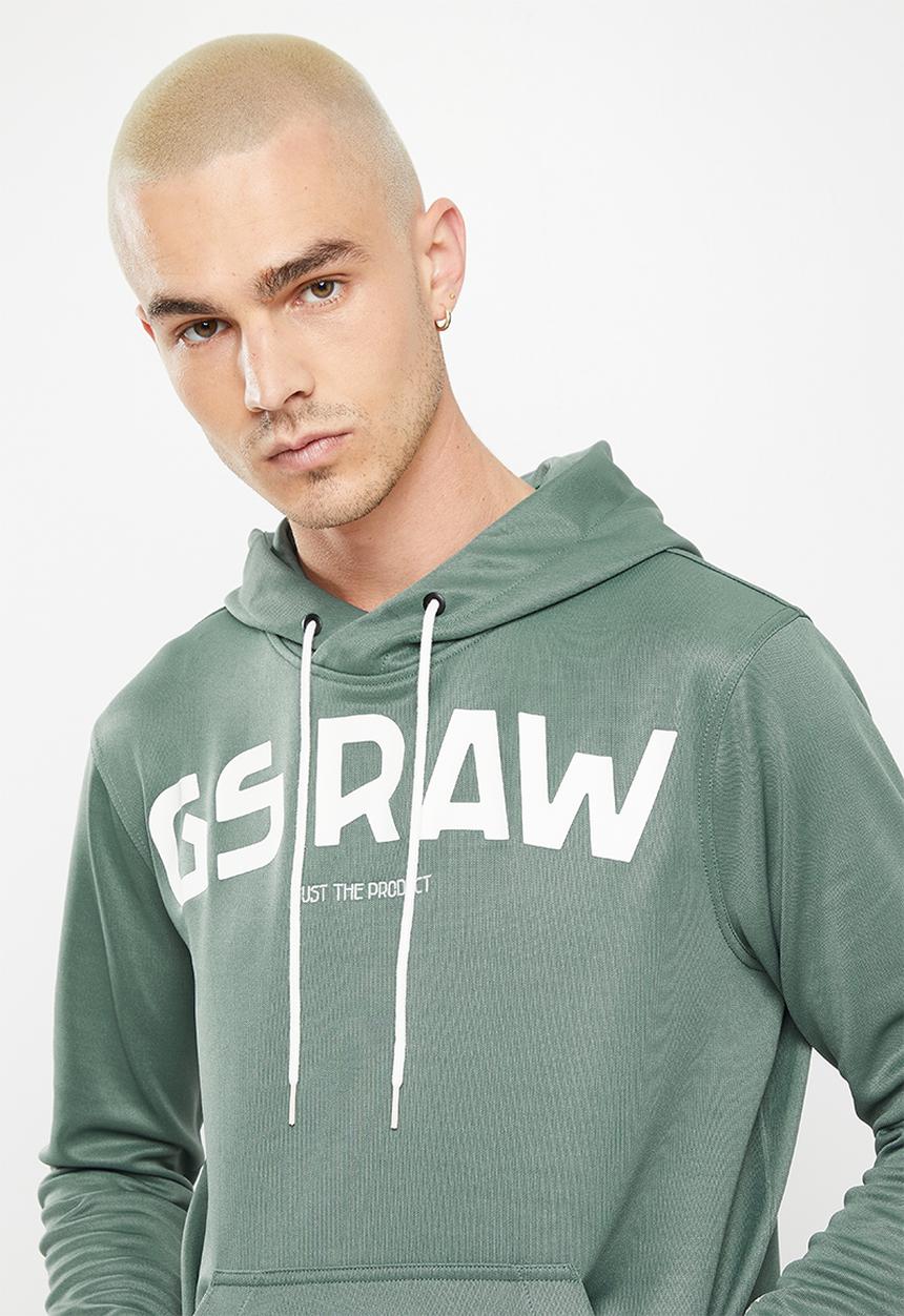 G-STAR - Gsraw gr hoodie sw long sleeve - grey moss