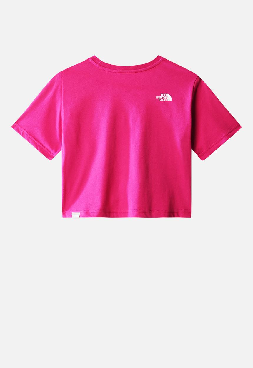 The North Face - G short sleeve simple dome cropped tee - fuschia pink