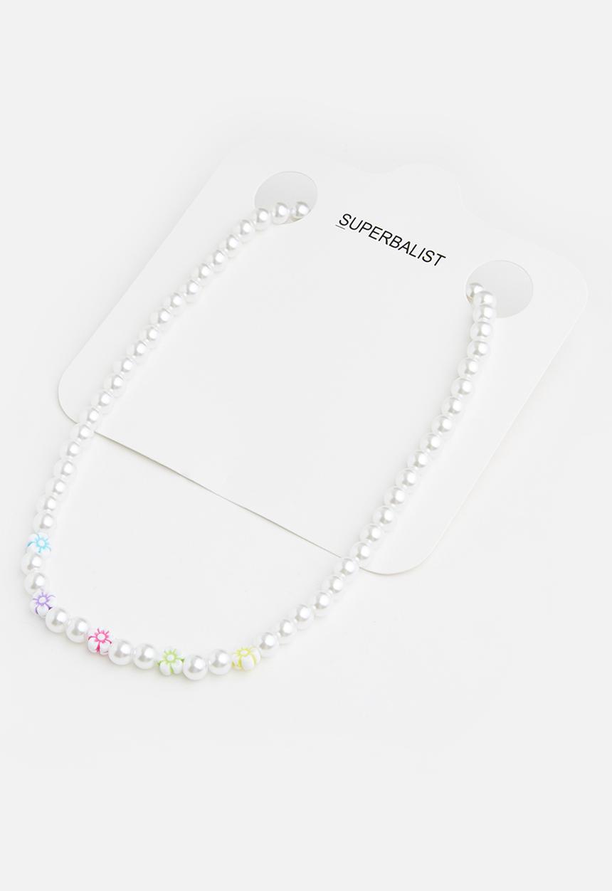 Superbalist - Casey faux pearl necklace - cream