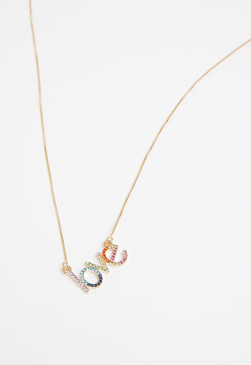 Rebel Republic - Girls love necklace - multi