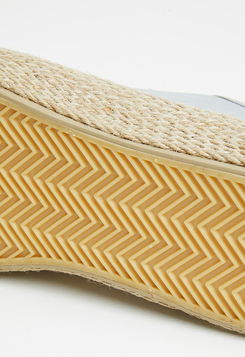 Miss Black - Quebec6 flatform espadrille sneaker - silver