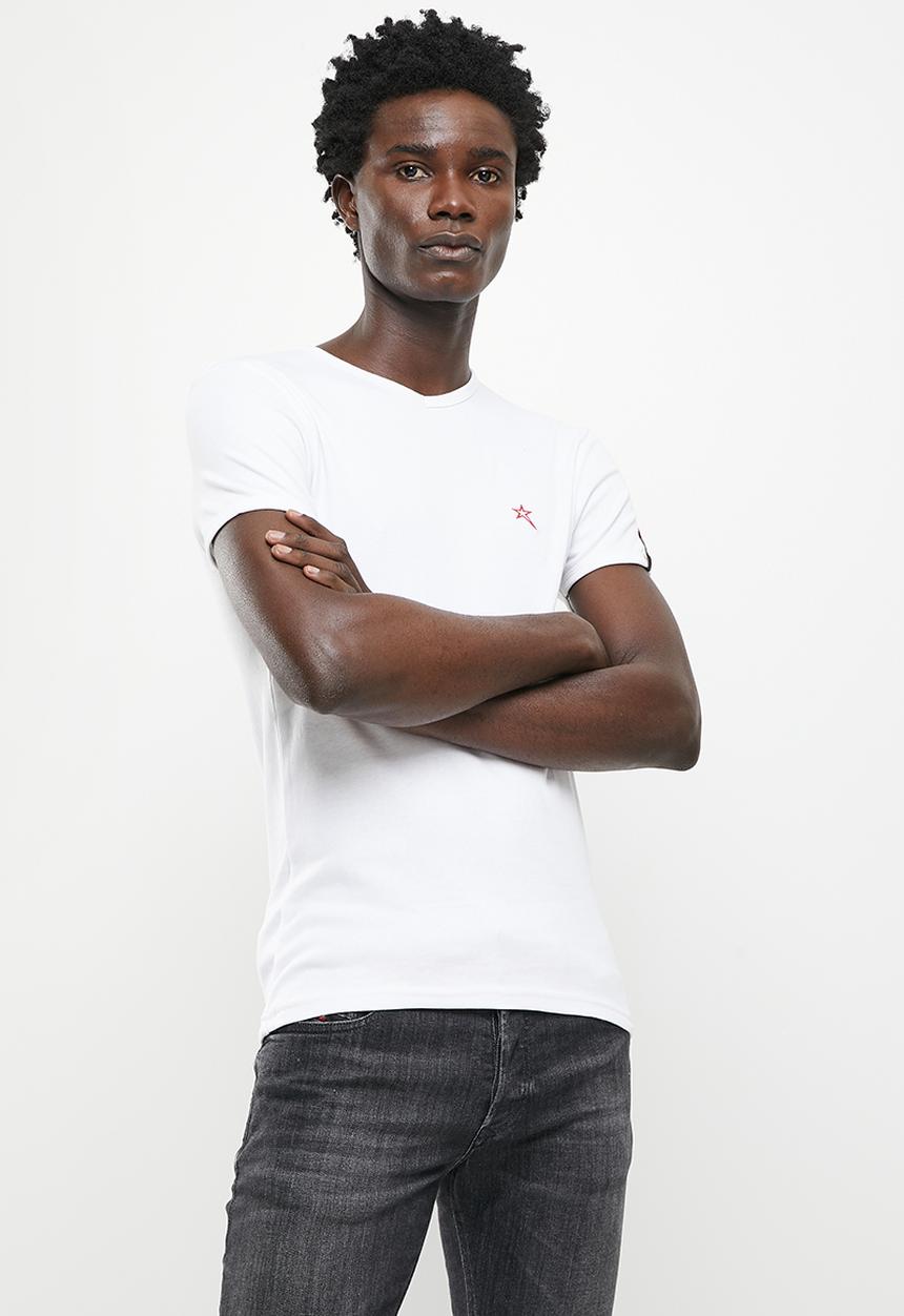 SOVIET - M bolt short sleeve muscle fit T-shirt - white