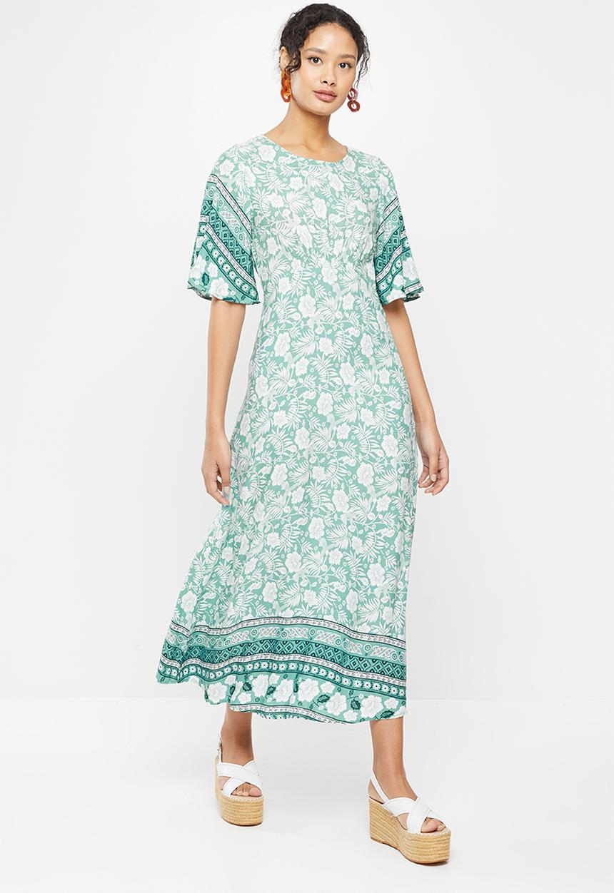 Stella Morgan - Border printed midi dress - Green