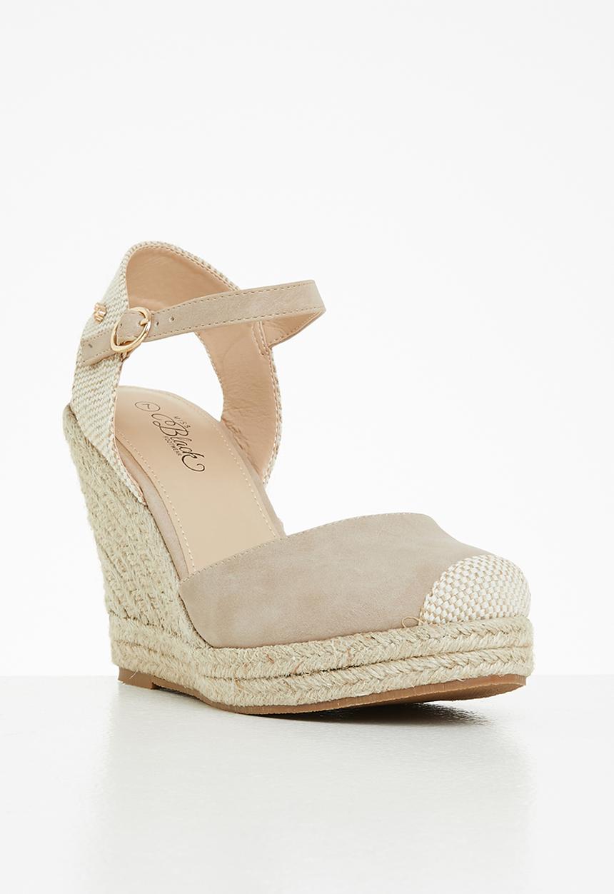 Miss Black - Hooked1 espadrille wedge heel - taupe