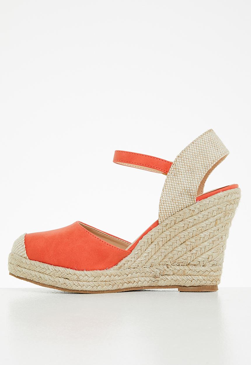 Miss Black - Hooked1 espadrille wedge heel - orange