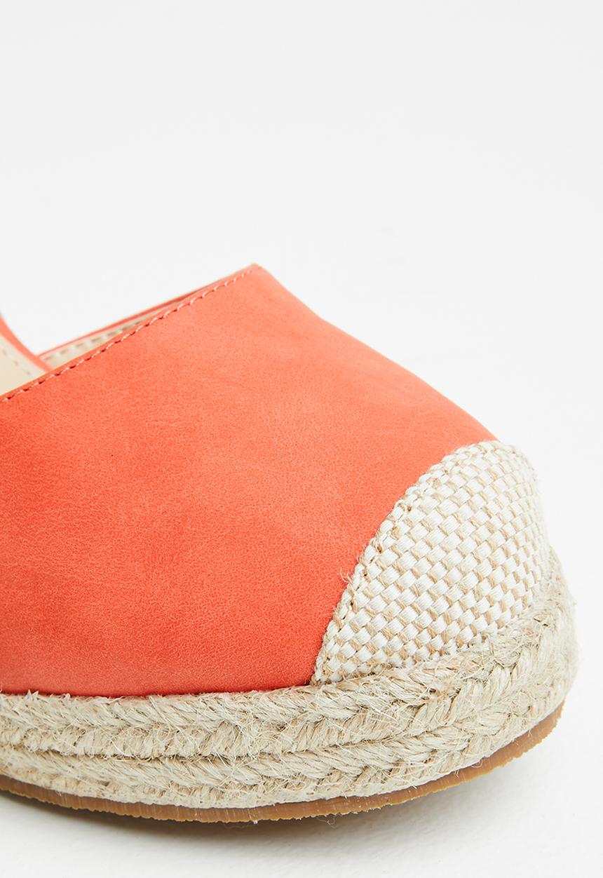 Miss Black - Hooked1 espadrille wedge heel - orange