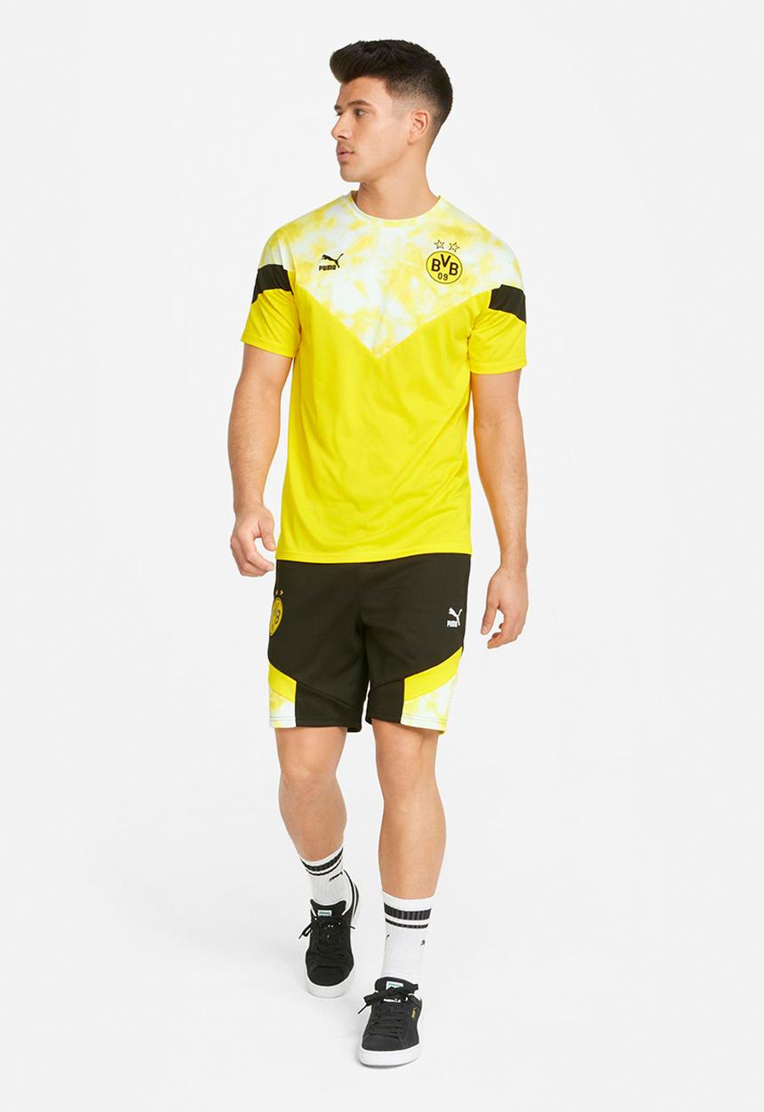 PUMA - BVB Iconic MCS Football Tee - cyber yellow & puma black