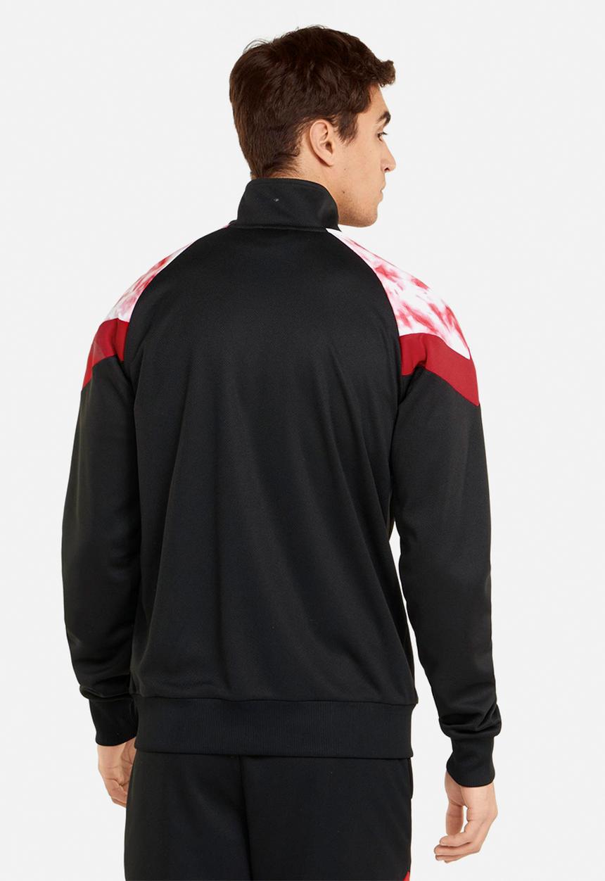 PUMA - ACM Iconic MCS  Football Track Jacket - Black & tango red