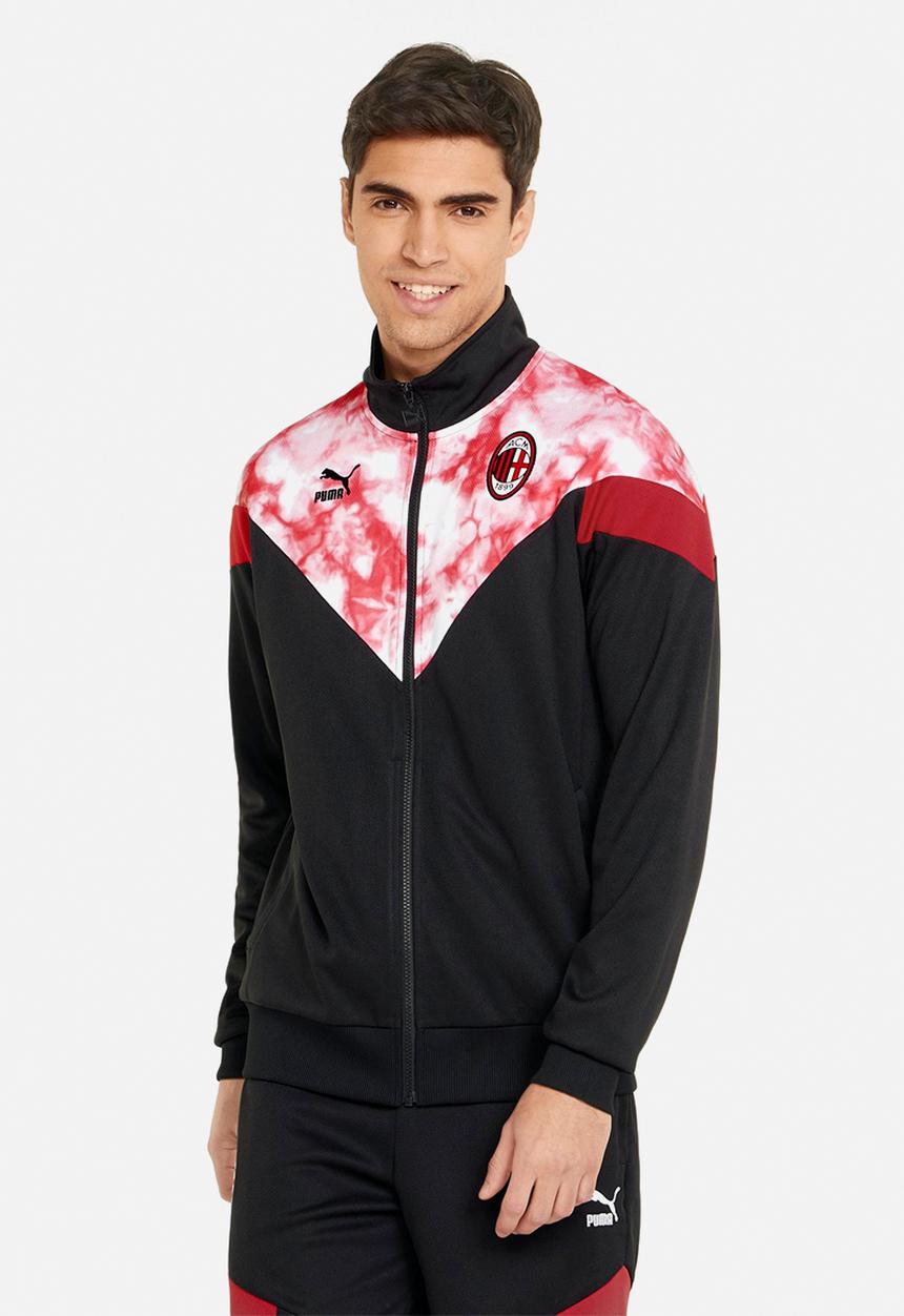 PUMA - ACM Iconic MCS  Football Track Jacket - Black & tango red