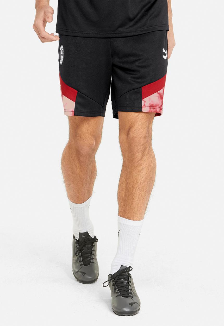 PUMA - AC Milan Iconic MCS Mesh  Shorts - Black & tango red