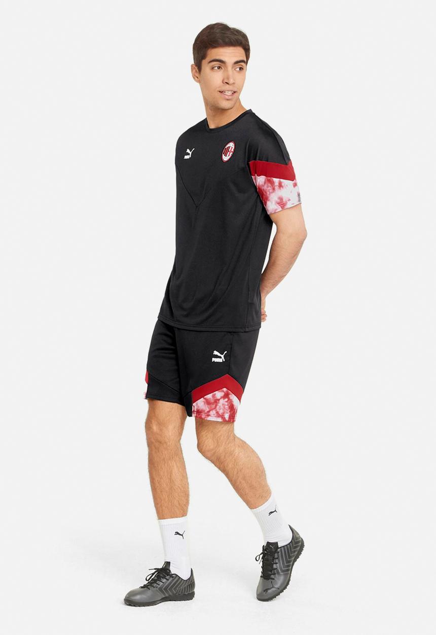 PUMA - AC Milan Iconic MCS Mesh  Shorts - Black & tango red