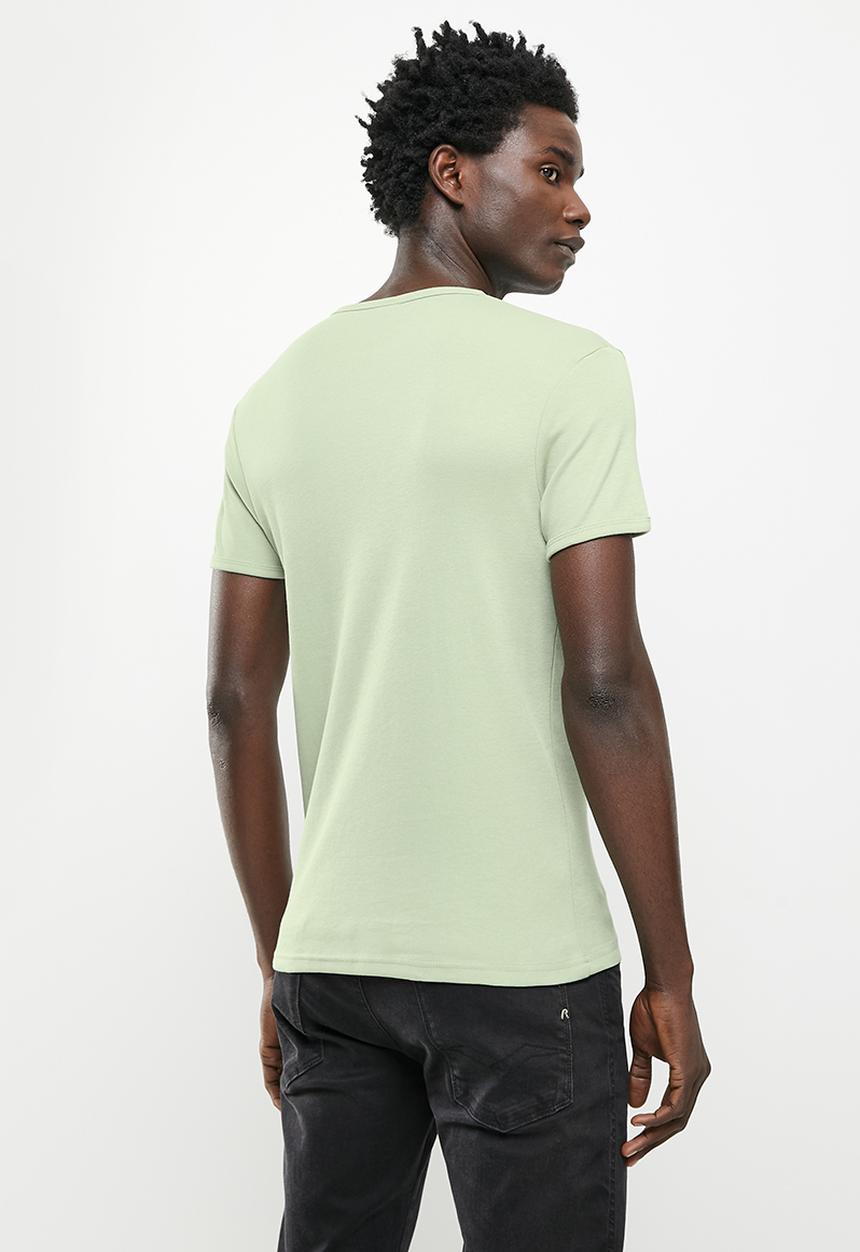 SOVIET - M bolt short sleeve muscle fit T-shirt - d sage