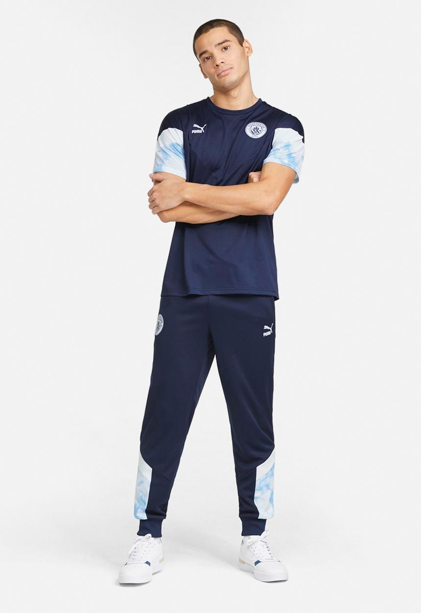 PUMA - Man City Iconic MCS Football Tee - Peacoat & puma white