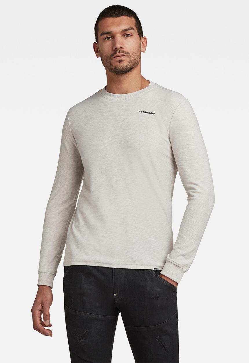 G-STAR - Textured sweater long sleeve - whitebait heather