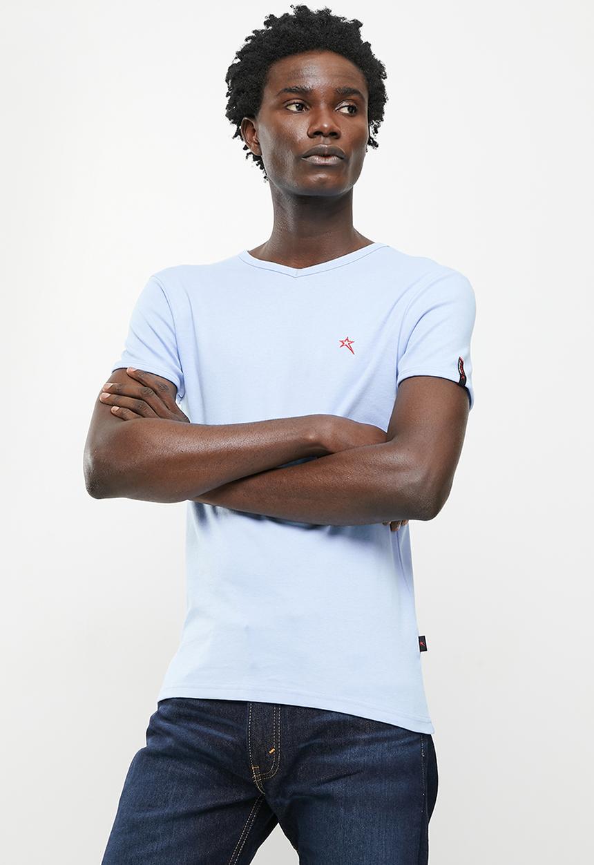 SOVIET - M bolt short sleeve muscle fit T-shirt - powder blue