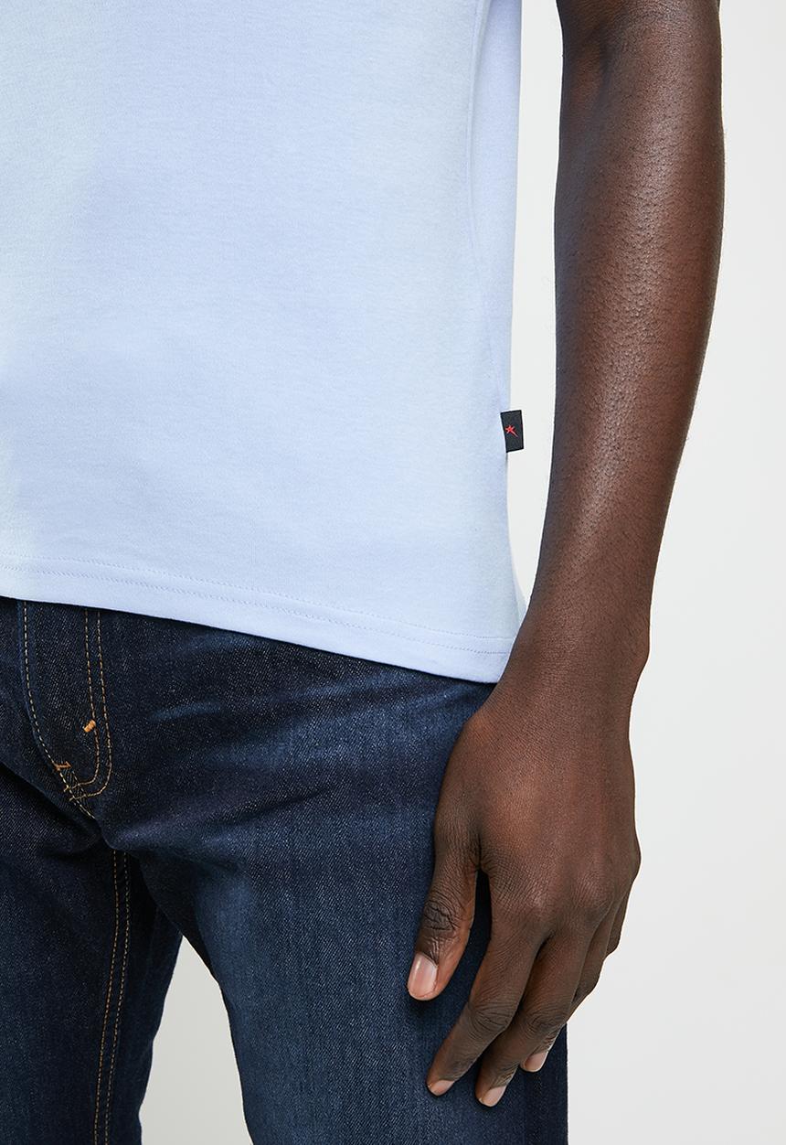 SOVIET - M bolt short sleeve muscle fit T-shirt - powder blue