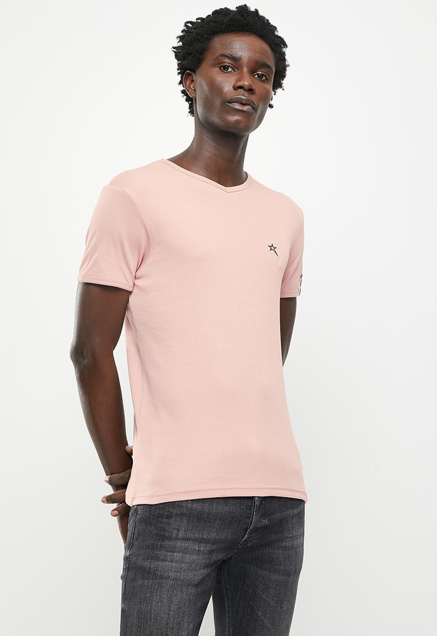 SOVIET - M bolt short sleeve muscle fit T-shirt - salmon